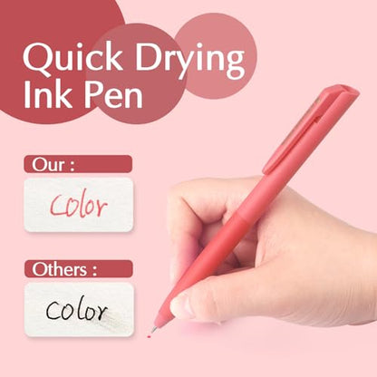Bribobo Colored Gel Pens, 0.5mm Quick Dry Fine Point Pen, 18 PCS | Smooth Writing Pens for Note Taking and Journaling