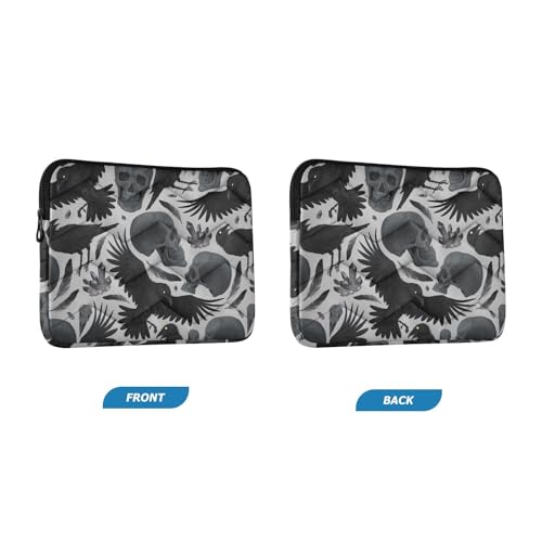 Gothic Crows Skulls Gothic Laptop Sleeve 13 inch Cute Laptop Bag 14 inch Waterproof Computer Bag for Women Laptop Accessories Computer Cover Bag for Tablet Men - color: Gothic Crows Skulls Gothic