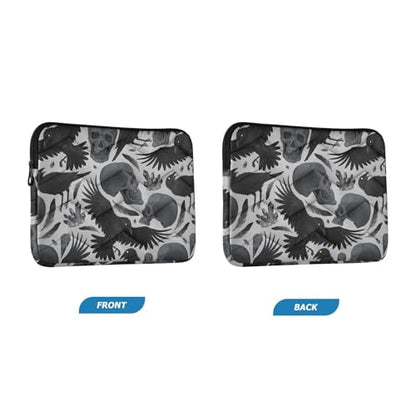 Gothic Crows Skulls Gothic Laptop Sleeve 13 inch Cute Laptop Bag 14 inch Waterproof Computer Bag for Women Laptop Accessories Computer Cover Bag for Tablet Men - color: Gothic Crows Skulls Gothic