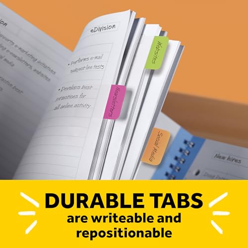 Post-it Tabs, 1 in, Solid, Red, Yellow, Blue, 22 Color, 66 Tabs/On-the-Go Dispenser (686-RYB)