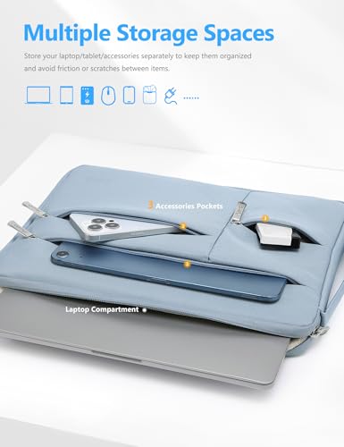 HYZUO 13 Inch Laptop Case Sleeve Bag for MacBook Air 13 M5 A3449 M4 M3 M2 M1 2026-2018, 13" MacBook Neo 2026 A3404, MacBook Pro 13 M2 M1 2026-2016, iPad Air/Pro 13, Surface Pro, XPS 13, Pale Blue - color: Pale Blue, size: 13 Inch