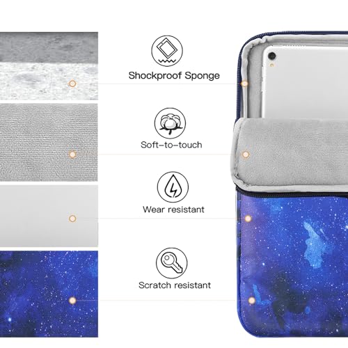 TiMOVO 9-11" Tablet Sleeve Bag, Blue Starry Sky | Fit iPad 11" A16 2025 / 10.9"/10.2" / Air 11" 5/4 Gen / Galaxy Tab A9+/A11Plus 11", Fit Smart Keyboard - color: Blue Starry Sky, size: 9-11 Inch