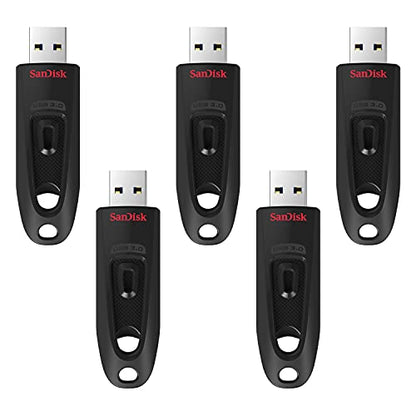 SANDISK 128GB 5-Pack Ultra USB 3.0 Flash Drive (5x128GB) - SDCZ48-128G-B5CT, Black - size: 128GB (5-Pack)