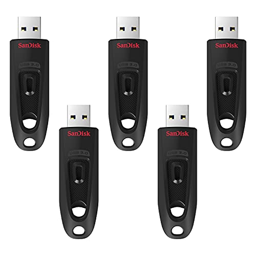 SANDISK 128GB 5-Pack Ultra USB 3.0 Flash Drive (5x128GB) - SDCZ48-128G-B5CT, Black - size: 128GB (5-Pack)