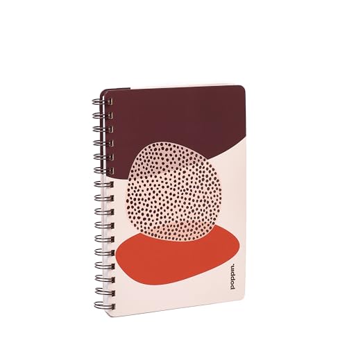 Poppin Small Spiral Notebook, 6" x 8.25" College Ruled Notebook, Easy Tear Pages, Elements Collection (Blush Pink Elements, Small) - color: Blush Elements, size: Small