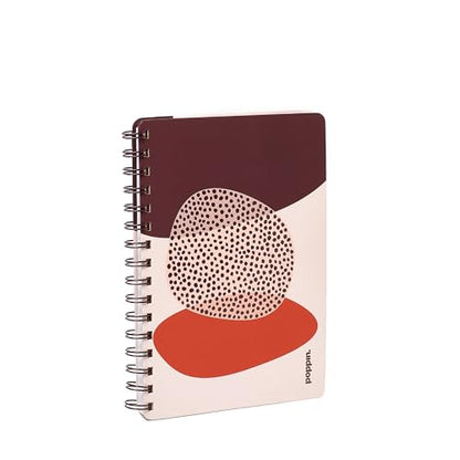 Poppin Small Spiral Notebook, 6" x 8.25" College Ruled Notebook, Easy Tear Pages, Elements Collection (Blush Pink Elements, Small) - color: Blush Elements, size: Small