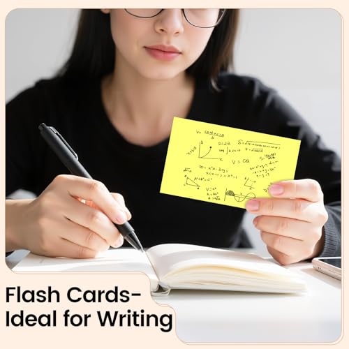 Index Cards 3x5 Inch, 300sheets, Flash Cards, Blank Yellow Note Cards Paper For Studying, Schools Supplies, College, Office And Home Organization, Note Taking Supplies - color: Yellow