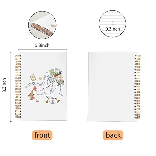 VNWEK IEP Goose Teacher Spiral Notebook Journal 5.5x8.3 Inch, Special Education Teacher Appreciation Gifts Journal for Women, Funny SPED Educator Goose Lined Hardcover Spiral Notebook - color: lz-notebook-8