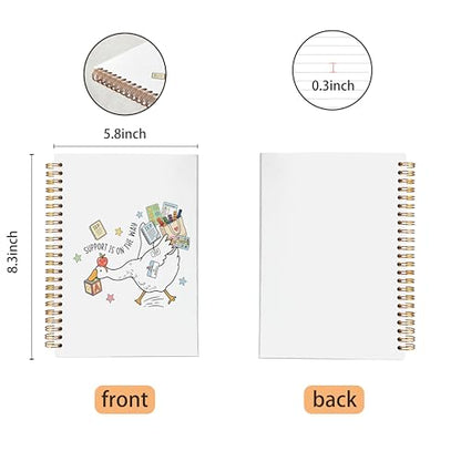 VNWEK IEP Goose Teacher Spiral Notebook Journal 5.5x8.3 Inch, Special Education Teacher Appreciation Gifts Journal for Women, Funny SPED Educator Goose Lined Hardcover Spiral Notebook - color: lz-notebook-8