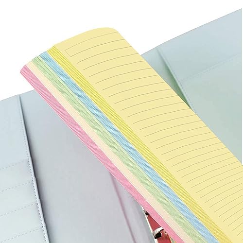 A5 Filler Paper, 3 Hole Notebook Refills Paper for 3 Ring Refillable Binder, 110 Gsm 5-Color Loose Leaf Planner Refill Paper, 100 Sheets/200 Pages, 5.7 x 8.3 Inch - color: green