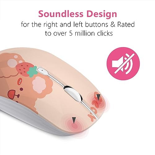 JUHOO Wireless Mouse with Nano Receiver for PC, Laptop, Notebook, Computer, MacBook, Less Noise, Portable Mobile Optical Mice - style: Kerry Bear