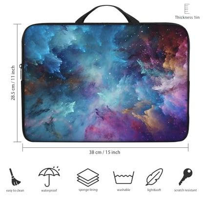 Laptop Sleeve Bag with Handle Computer Protective Soft Cover Case for 14 Inch 13 Inch Laptop,Colorful Art - color: Colorful Art
