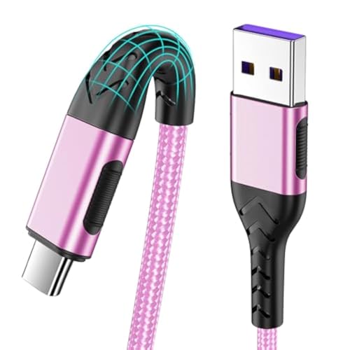 Durcord USB C Cable,2Pack 6ft Fast USB Type C Charging Cable for Android/Phone/Pad/Laptop, Type C Charger Braided USB Cable Compatible with iPhone 15 Pro/Plus/Max/Android/Phone/Pad Rose Gold - color: Pink, size: 6ft