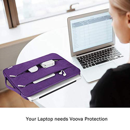 Voova 14 15 Inch Laptop Sleeve Case, Waterproof Computer Bag Cover Compatible with MacBook Air 15 M2/M3/M4 2022-2025, MacBook Pro 15, Hp chromebook 14, 14-15” Dell Lenovo Acer Asus, Purple - color: Purple, size: 14-15 Inch