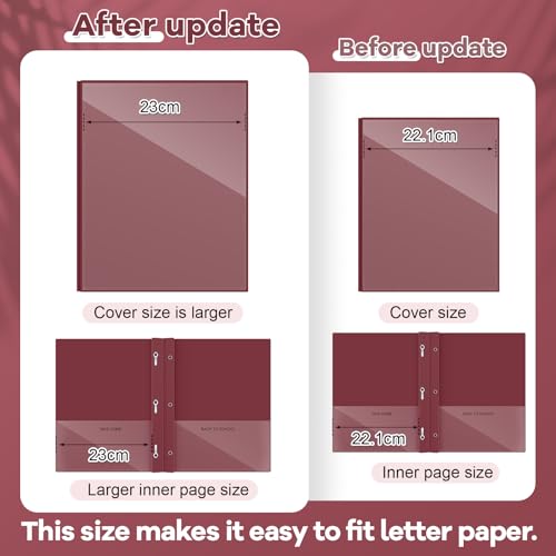 Henoyso 48 Pcs Plastic Folders with Clear Front Pocket and 3 Prong Take Home Plastic 2 Pocket Folder Back to School for Students Parent Teacher Communication for School Office (Dark Red) - color: Dark Red