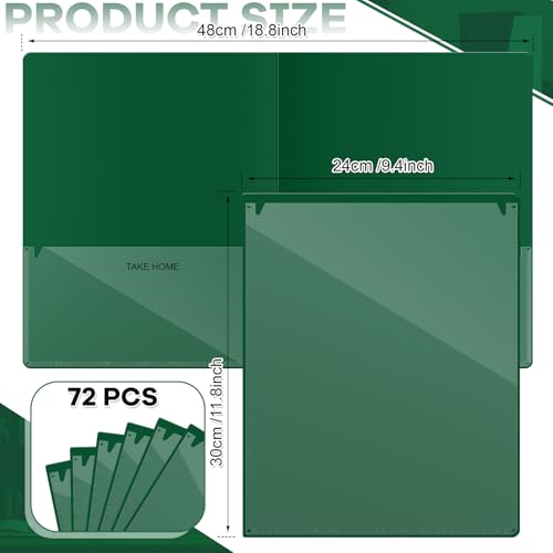 Henoyso 72 Pcs Plastic Take Home Folders with 2 Pockets Parent Teacher Classroom Communication Homework Folder for Students Parent Teacher Connect (Dark Green) - color: Dark Green