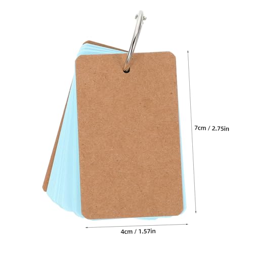 GANAZONO 7Sets Flash Cards DIY Blank Study Cards with Binder Rings for Writing Note Taking Vocabulary and Creative Ideas Portable Note Pads for Students and Travelers