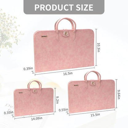 PU Laptop Sleeve Pink With Handle Protective Case Laptop Protective Case(15.6 inch) - color: 15.6 Inch