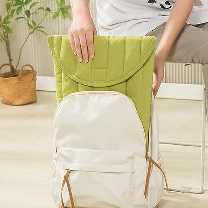 Puffy Laptop Sleeve 11-12 Inch, Soft Laptop Case, Green | Compatible with 11-12 Inch Macbook Pro/Air, Asus/Dell Xps/Lenovo Laptops, Protective Carrying Bag for Women and Men - color: Streak-Green, size: 11/12