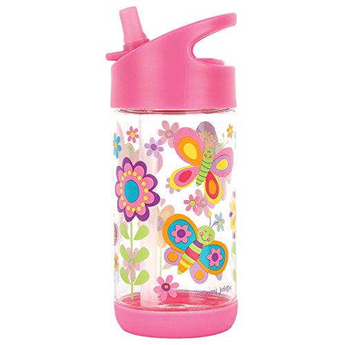 Stephen Joseph, Kids Flip Top Water Bottle, 10 oz Tritan BPA Free, Water Bottle for Girls & Boys, Back to School Flip Top Bottle, BUTTERFLY - color: Butterfly