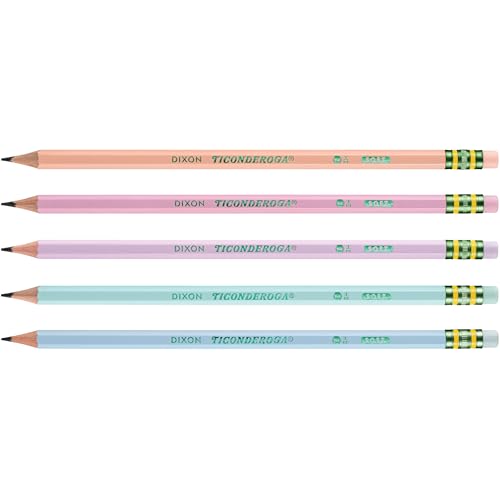 Ticonderoga® Pastel Pencils, 2 Soft, Assorted Colors, Pack Of 10 Pencils - style: 10 Count Pastel