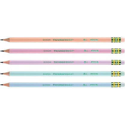 Ticonderoga® Pastel Pencils, 2 Soft, Assorted Colors, Pack Of 10 Pencils - style: 10 Count Pastel
