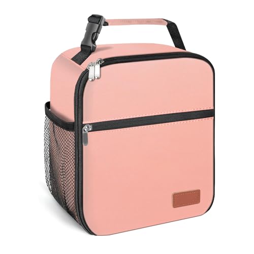 Lunch Box for Men & Women Durable Lunch Bag for Adults Reusable Small Lunchbox Pink - color: Pink