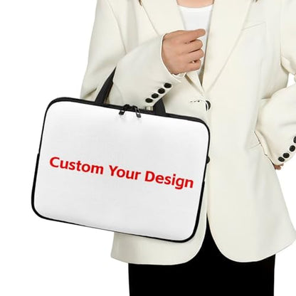 HUGS IDEA Laptop Sleeve Carrying Case for Women Computer Cover with Handle Notebook Messenger - color: Custom Laptop Bag, size: 13inch