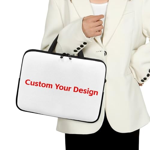 HUGS IDEA Laptop Sleeve Carrying Case for Women Computer Cover with Handle Notebook Messenger - color: Custom Laptop Bag, size: 17inch