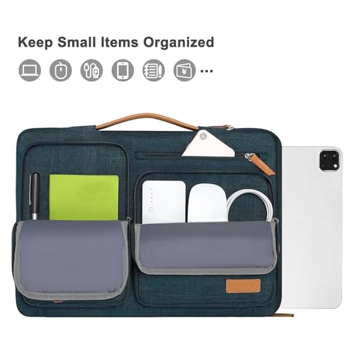 MOSISO 9-11 inch Tablet Sleeve Case for iPad A16 2025, iPad Air 11 inch M3 M2, iPad Pro 11 M4, iPad 10/9/8/7th, Galaxy Tab A9+/S9/S8/Plus 11, Side Open Carrying Bag with 4 Zipper Pockets, Teal Green - color: Teal Green, size: 11 inch