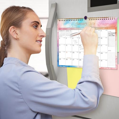Lbylyhxc 2026 Calendar - Includes January 2026 to June 2027-18 Monthly Wall Calendar 2026, 11 x 8.5 Inches.Thick Paper with Julian Dates and Block for New Year and Christmas Presents (Wall Calendar 2026-2027 Colorful) - color: Wall Calendar 2026-2027 Colo