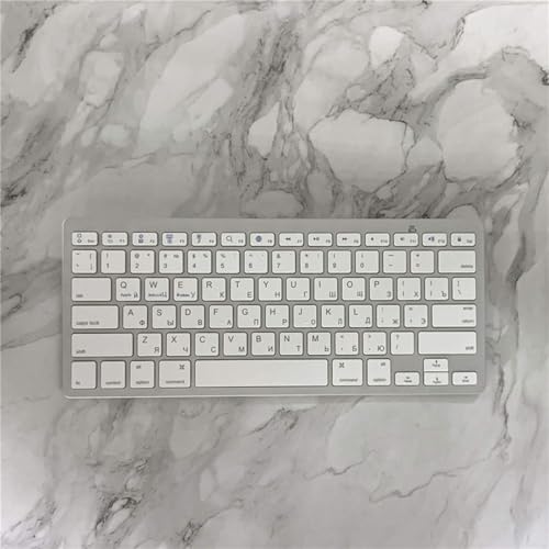 Wireless Russian Keyboard, Minority Language Keypad Cyrillic Keyboard Ultra Thin Lightweight Silent Bluetooth Keyboards for Laptop/PC/Tablet/Desktop/Smart TV (Russian) - style: Russian
