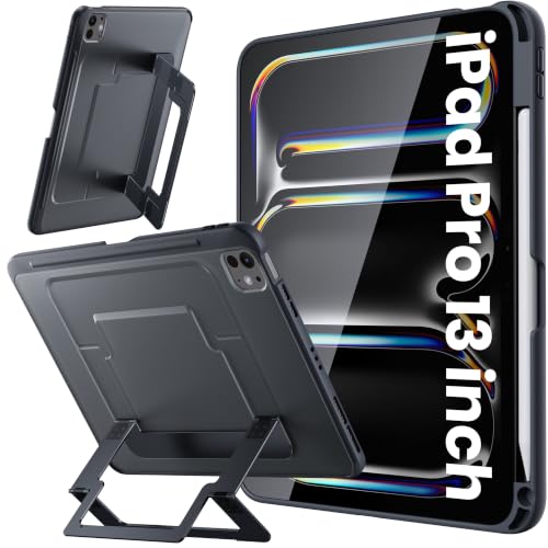 WSKEN for iPad Pro 13 Inch Case - M4/M3/M2 (2026/2025/2024), iPad Pro 13 | Multi Adjustable Kickstand, Ultra-Stable Cover with Pencil Holder, Shockproof Design for iPad iPad Pro 13 Case, Black - color: Black, size: iPad Pro 13" M5/M4