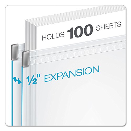 Zippered Binder Pockets, 14x1x11, Clear, 3 Pockets/Pack