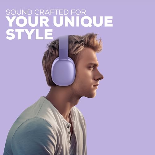 Gabba Goods Wireless Over Ear Bluetooth Headphones with Microphone - Wireless Headset -Noise Reduction - Bluetooth, Wired,Built in Micro SD for Travel, Home, Work TV,PC,Gaming,Cellphone (Lavender) - color: Lavender