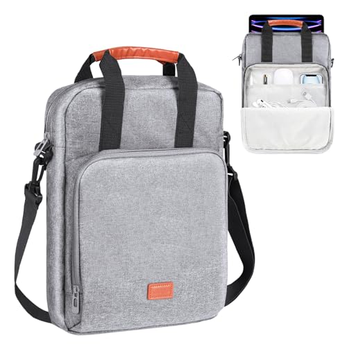 DTTO 13-12.9 Inch Sleeve Bag with Shoulder Strap, Double Handle Carrying Case Fits MacBook Neo, iPad Air 13-inch/iPad Pro 13-inch, iPad Pro 12.9-inch M2&M1 (2022-2018), Gray
