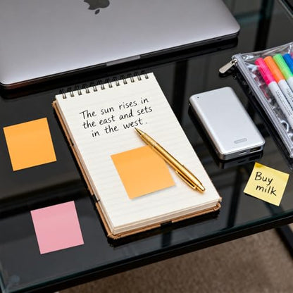 16 Pack of 3x3 Inch Sticky Notes Self-Stick Memo Pads - 960 Sheets in Total! Great for Home, Office & School
