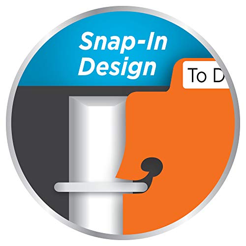 Avery Snap-in Bookmark Plastic Dividers for 3 Ring Binders, 5-Tab Set, Multicolor with White Labels, 1 Set (24908) - style: 1 Set