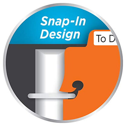 Avery Snap-in Bookmark Plastic Dividers for 3 Ring Binders, 5-Tab Set, Multicolor with White Labels, 1 Set (24908) - style: 1 Set