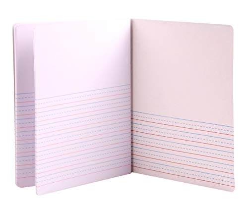 Mintra Primary Composition Notebook, 24 units 6-4 Pack, Blue Cover, 80 Sheets, 7.5in x 9.75in, 1/2 Sheet, Ruled with Drawing Area, Flexible Hardcover Journal, Grades K-2, School & Home Use - color: Primary Ruled, size: 24 units (6-4pks)