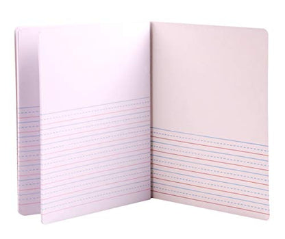 Mintra Primary Composition Notebook, 24 units 6-4 Pack, Blue Cover, 80 Sheets, 7.5in x 9.75in, 1/2 Sheet, Ruled with Drawing Area, Flexible Hardcover Journal, Grades K-2, School & Home Use - color: Primary Ruled, size: 24 units (6-4pks)