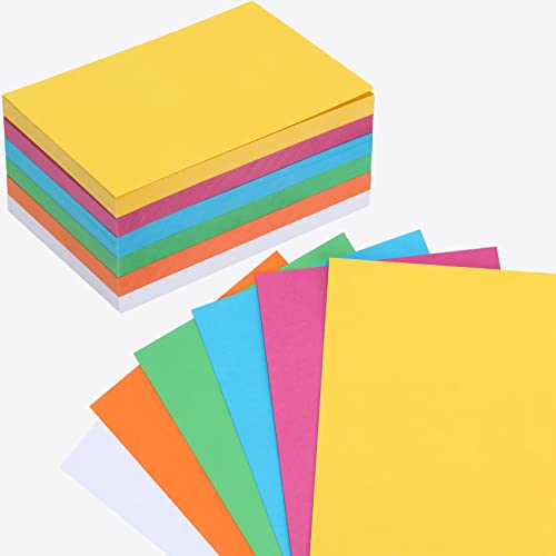 Fainne 300 Pcs 4 x 6 Inches Blank Index Cards 180 Gsm Thick Card Stock Assorted Color Neon Blank Flash Cards Colorful Study Notecards for Organizing(Vivid Colors) - color: Vivid Colors, size: 4 x 6 Inch