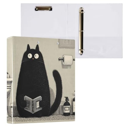 3 Ring Binders Anime Cat Printed 1 Pack, Document Holders Paper Organizers 200 Sheets Office Supply