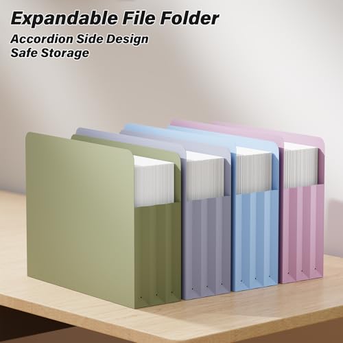 Ansook Expanding File Pockets 3.5" Expansion,6 Pack Extra Capacity Poly File Pockets,Heavy Duty Letter Size File Pockets for Cabinet with Straight-Cut Tab,Holds 8.5" x 11" documents & Manila Folder - size: 3.5" Expansion, style: LETTER (8.5 "x 11")