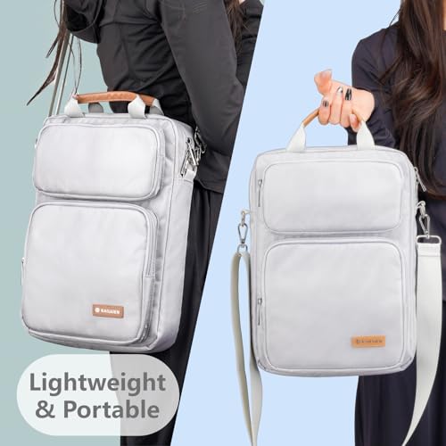 10-13 Inch Tablet Sleeve Bag, Ipad Bag for 13 In/11 in New iPad Pro M4 & 13 in Air M2 2024,iPad Pro 12.9 M2&M1,Ipad 10.9,Galaxy Tab S8+/S9+ 12.4,with Removable Shoulder Strap(Silver) - color: Silver, size: 10-13 Inch