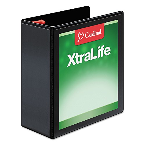 Cardinal 26341 Clearvue Binder, D-Ring, 4-Inch Capacity, 11-Inch x8-1/2-Inch, Black - color: Black, size: 4-Inch
