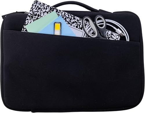 Case-it 6 Pack Neoprene Padded Laptop Sleeve | Holds Up to 13 Inch Laptop/Tablet | Easy Handle to Carry | External Zipper Pocket | Laptop Protector | LAP-514-NEO-C Black - color: LAP-514-NEO-BLACK, size: 6 Pack
