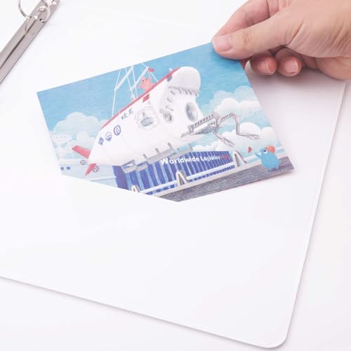 COMIX Sturdy 3 Ring Binder 1 inch with Clear View Cover, 1" Round Ring View Binder, PVC-Free, 200 Sheets Capacity of US Letter Size Paper, Office ＆ School Supplies, 6 Pack (White) - color: White, size: 1 Inch, style: 6 Pack