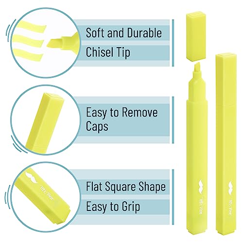 Mr. Pen- Yellow Aesthetic Bible Highlighters No Bleed Through, 12 pcs | Chisel Tip, Cute Highlighter for Journaling Supplies and School Accessories, Bible Highlighters and Pens No Bleed - size: 12 Pack