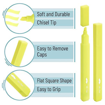 Mr. Pen- Yellow Aesthetic Bible Highlighters No Bleed Through, 12 pcs | Chisel Tip, Cute Highlighter for Journaling Supplies and School Accessories, Bible Highlighters and Pens No Bleed - size: 12 Pack